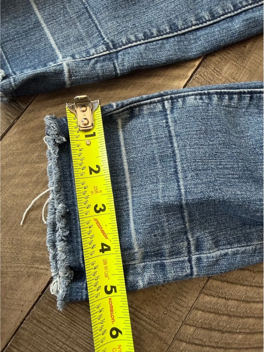 Loft Curvy Skinny Jeans Distressed Hem